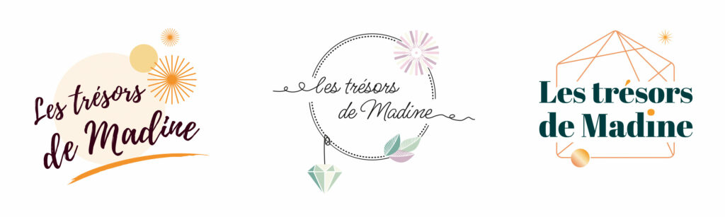 Propositions de logo pour les Wedding Planner, les trésors de Madine